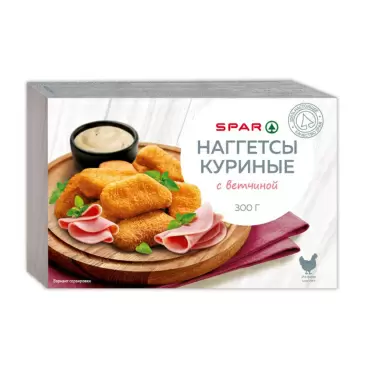 Изображение товара Наггетсы Куриные SPAR с Ветчиной 300г