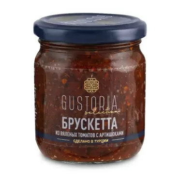 Изображение товара Брускетта Gustoria из Вяленых Томатов с Артишоками 210мл