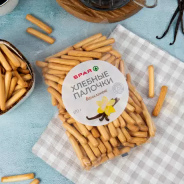 Изображение товара Палочки SPAR Хлебные Ванильные 170г