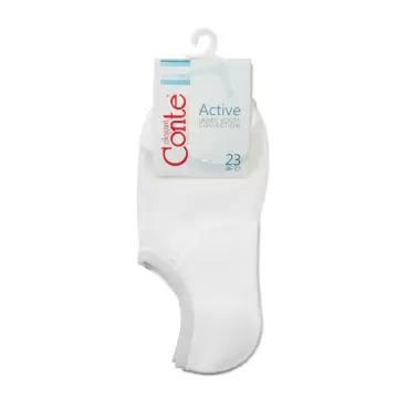 Изображение товара Носки Женские Conte Elegant Active Ультракороткие Белые р.23