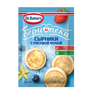 Изображение товара Смесь для Сырников Dr.Bakers Ванильная с Рисовой Мукой 44г