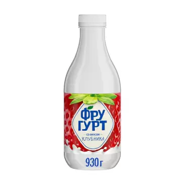 Изображение товара Йогурт Питьевой Фругурт Клубника 1% 930г пэт