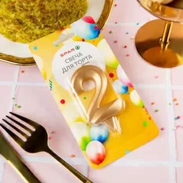 Изображение товара Свеча SPAR для Торта Цифра 2