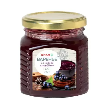 Изображение товара Варенье SPAR Черносмородиновое 330г