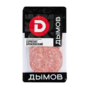 Изображение товара Сервелат Варено-Копченый Дымов Кремлевский Нарезка 110г