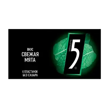 Изображение товара Жевательная Резинка Five Свежая Мята 15,6г