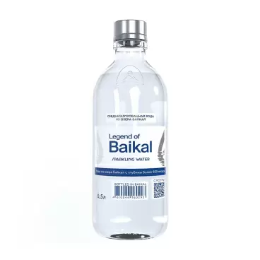 Изображение товара Вода Питьевая Legend of Baikal Газированная 0,5л Стекло
