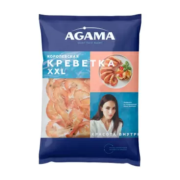 Изображение товара Креветка Королевская Agama №5 XXL Варено-Мороженая Зам 700г