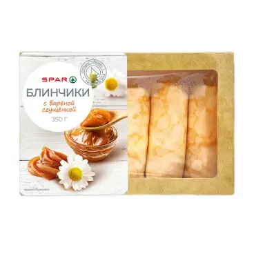 Изображение товара Блинчики SPAR с Вареной Сгущенкой 350г