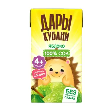 Изображение товара Сок Дары Кубани Яблочный Осветленный 125мл Изображение товара Сок Дары Кубани Яблочный Осветленный 125мл