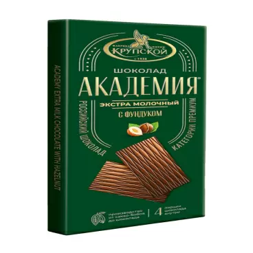 Изображение товара Шоколад Академия Экстра Молочный с Фундуком 88г