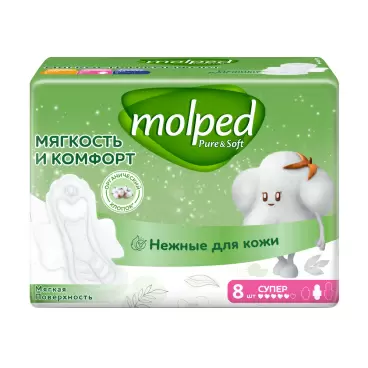 Изображение товара Прокладки Molped Pure&Soft Супер 8шт