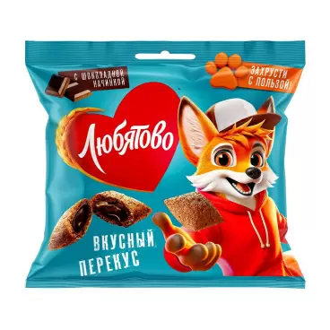 Изображение товара Готовый Завтрак Любятово Подушечки с Шоколадной Начинкой 40г