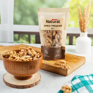 Изображение товара Орех Грецкий SPAR NATURAL Очищенный 80г Изображение товара Орех Грецкий SPAR NATURAL Очищенный 80г