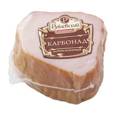 Изображение товара Карбонад Варено-Копченый Рублевский 300г Изображение товара Карбонад Варено-Копченый Рублевский 300г