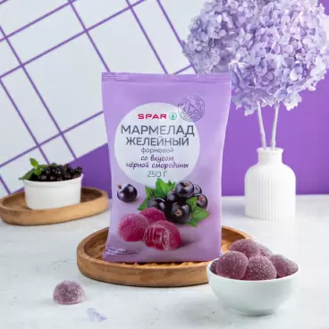 Изображение товара Мармелад SPAR с Ароматом Черной Смородины 250г