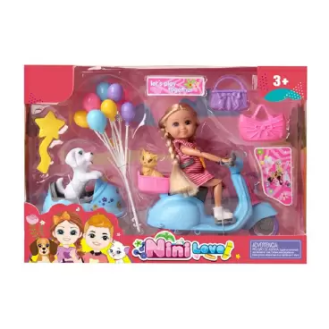 Изображение товара Набор Nini Love Кукла Нини на Мопеде с Собачкой