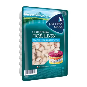 Изображение товара Сельдь Русское Море под Шубу Филе-Кусочки в Масле 400г