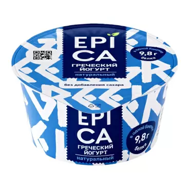 Изображение товара Йогурт Греческий Epica Натуральный 2,5% 130г