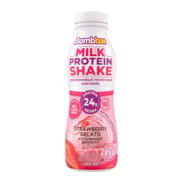 Изображение товара Коктейль Молочный Bombbar Protein Клубничный Джелато 350мл