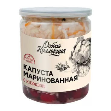 Изображение товара Капуста Особая Коллекция Маринованная с Клюквой 500г