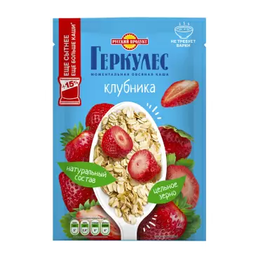 Изображение товара Каша Овсяная Геркулес Клубника 40г
