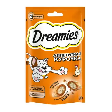 Изображение товара Лакомство для Кошек Dreamies Аппетитная Курочка 60г
