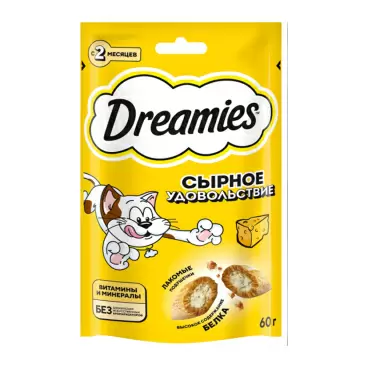 Изображение товара Лакомство для Кошек Dreamies Сырное Удовольствие 60г