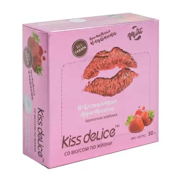 Изображение товара Конфеты Kiss Delice Ароматная Клубника без Сахара 50г