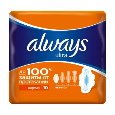 Изображение товара Прокладки Always Ultra Normal Plus Single 10шт