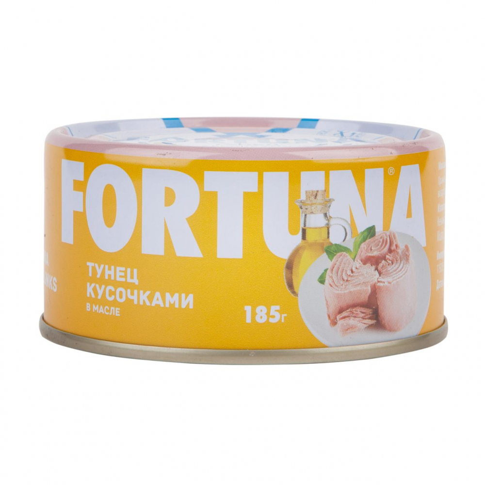 Изображение товара Тунец Fortuna Кусочки в Масле 185г