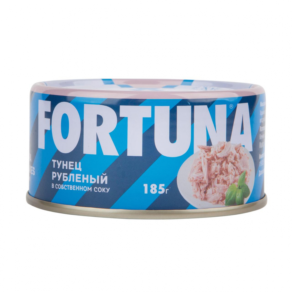 Изображение товара Тунец Fortuna Натуральный Рубленый 185г