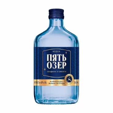 Изображение товара Водка Пять Озер 40% 0,25л