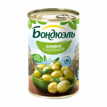 Изображение товара Оливки Бондюэль с Косточкой 314мл ж/б