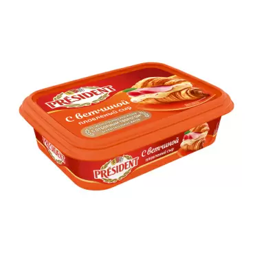 Изображение товара Сыр Плавленый President с Ветчиной 45% 200г Изображение товара Сыр Плавленый President с Ветчиной 45% 200г