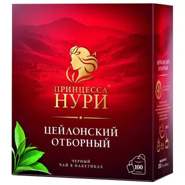Изображение товара Чай Черный Принцесса Нури Отборный 100 Пакетиков с/я