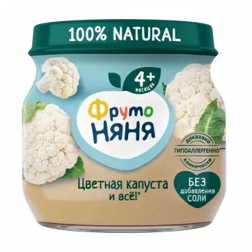 Изображение товара Пюре ФрутоНяня Цветная Капуста 80г