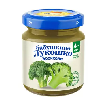 Изображение товара Пюре Бабушкино Лукошко Брокколи 100г Изображение товара Пюре Бабушкино Лукошко Брокколи 100г
