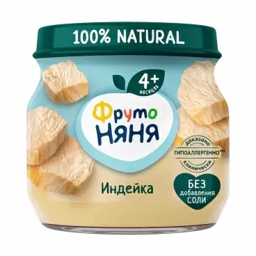 Изображение товара Пюре ФрутоНяня Индейка 80г