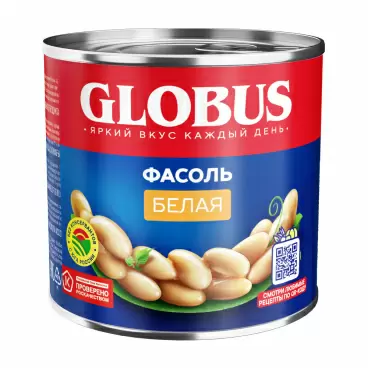 Изображение товара Фасоль Белая Globus 425мл ж/б Изображение товара Фасоль Белая Globus 425мл ж/б