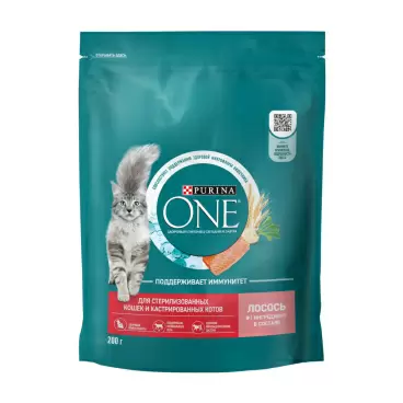 Изображение товара Корм Сухой для Стерилизованных Кошек Purina One Лосось 200г