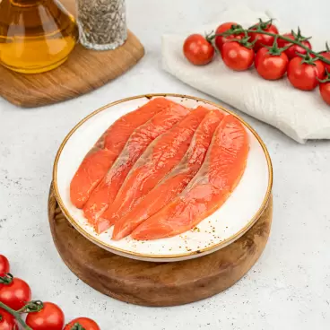 Изображение товара Кусочки Форели Радужной Слабосоленые из Охлажденного Сырья