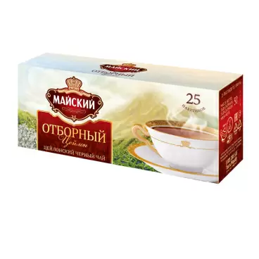Изображение товара Чай Черный Майский Отборный 25 Пакетиков с/я