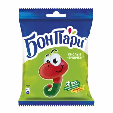 Изображение товара Мармелад Бон Пари Кислые Червячки 75г
